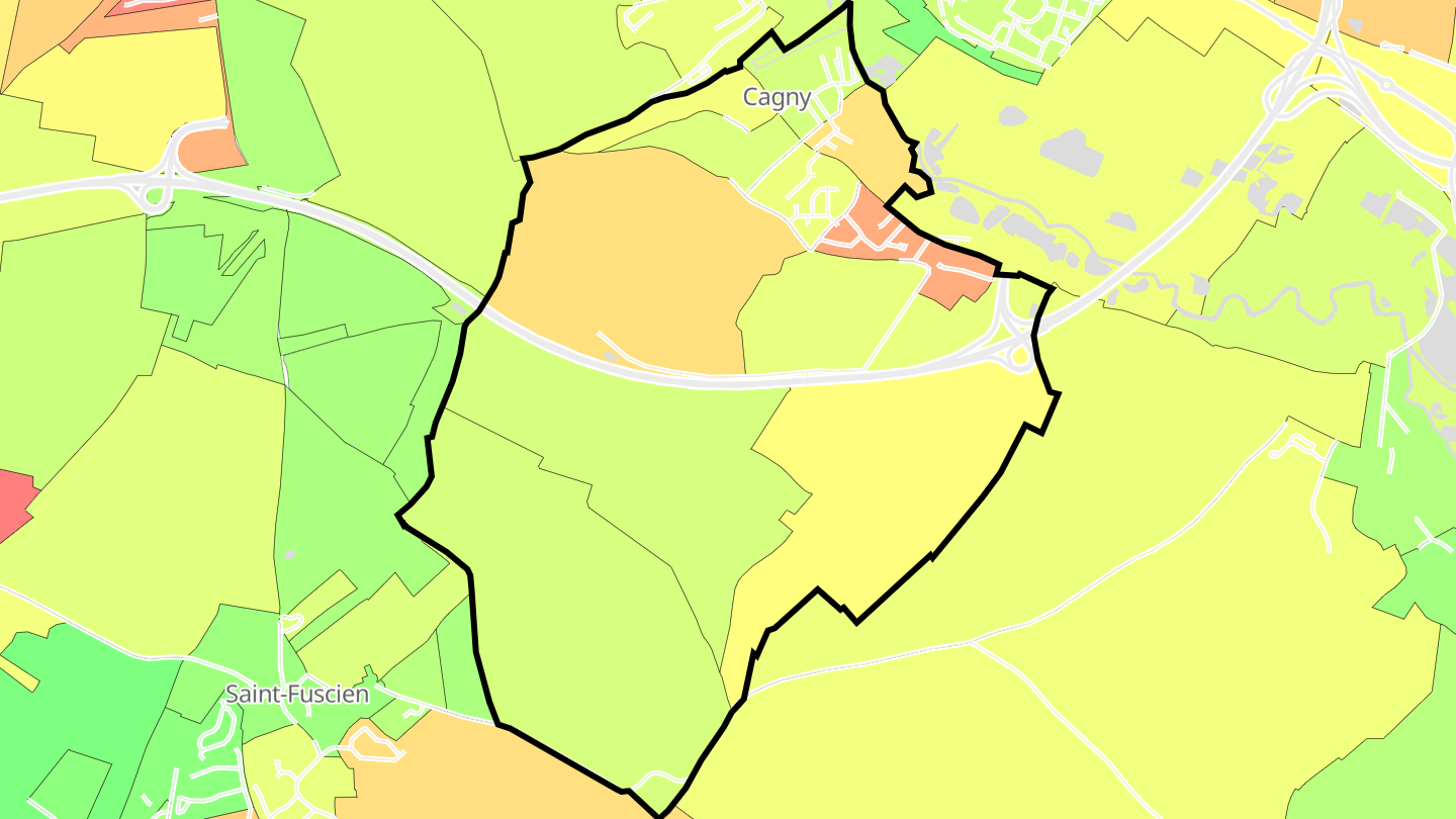 Carte des prix de l'immobilier Cagny