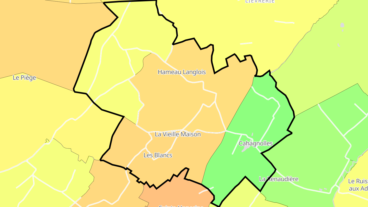 Carte des prix de l'immobilier Cahagnolles