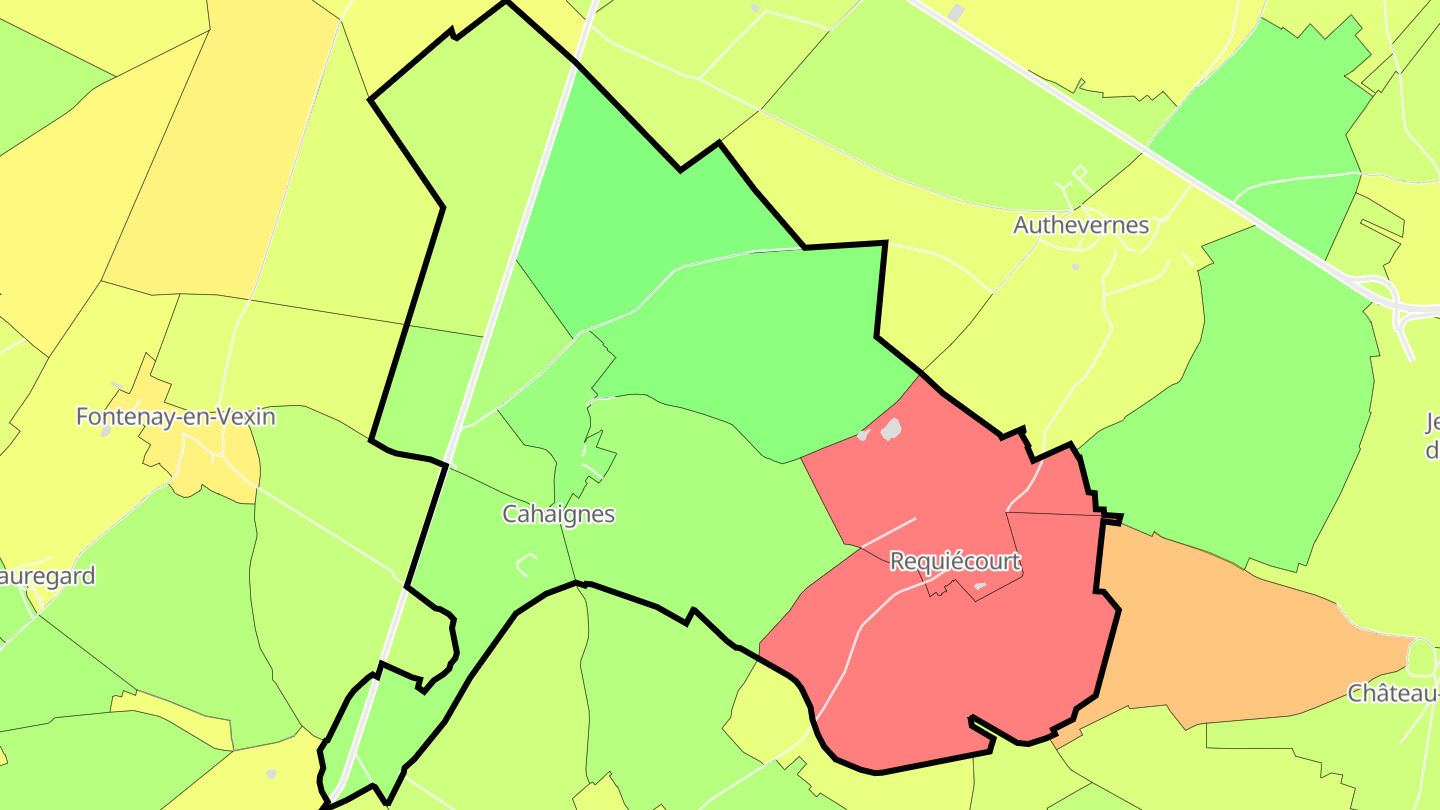Carte des prix de l'immobilier Cahaignes