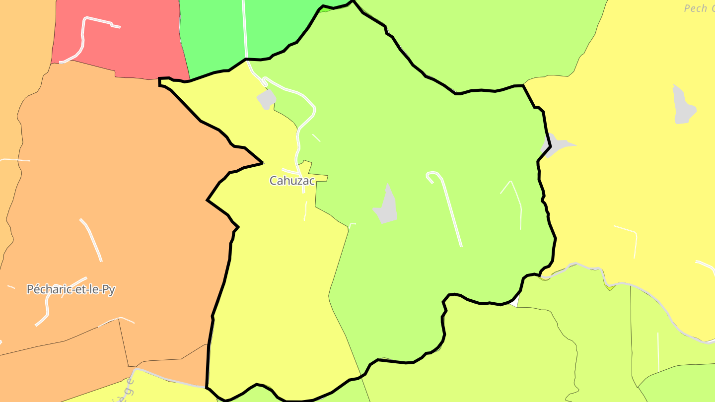 Carte des prix de l'immobilier Cahuzac