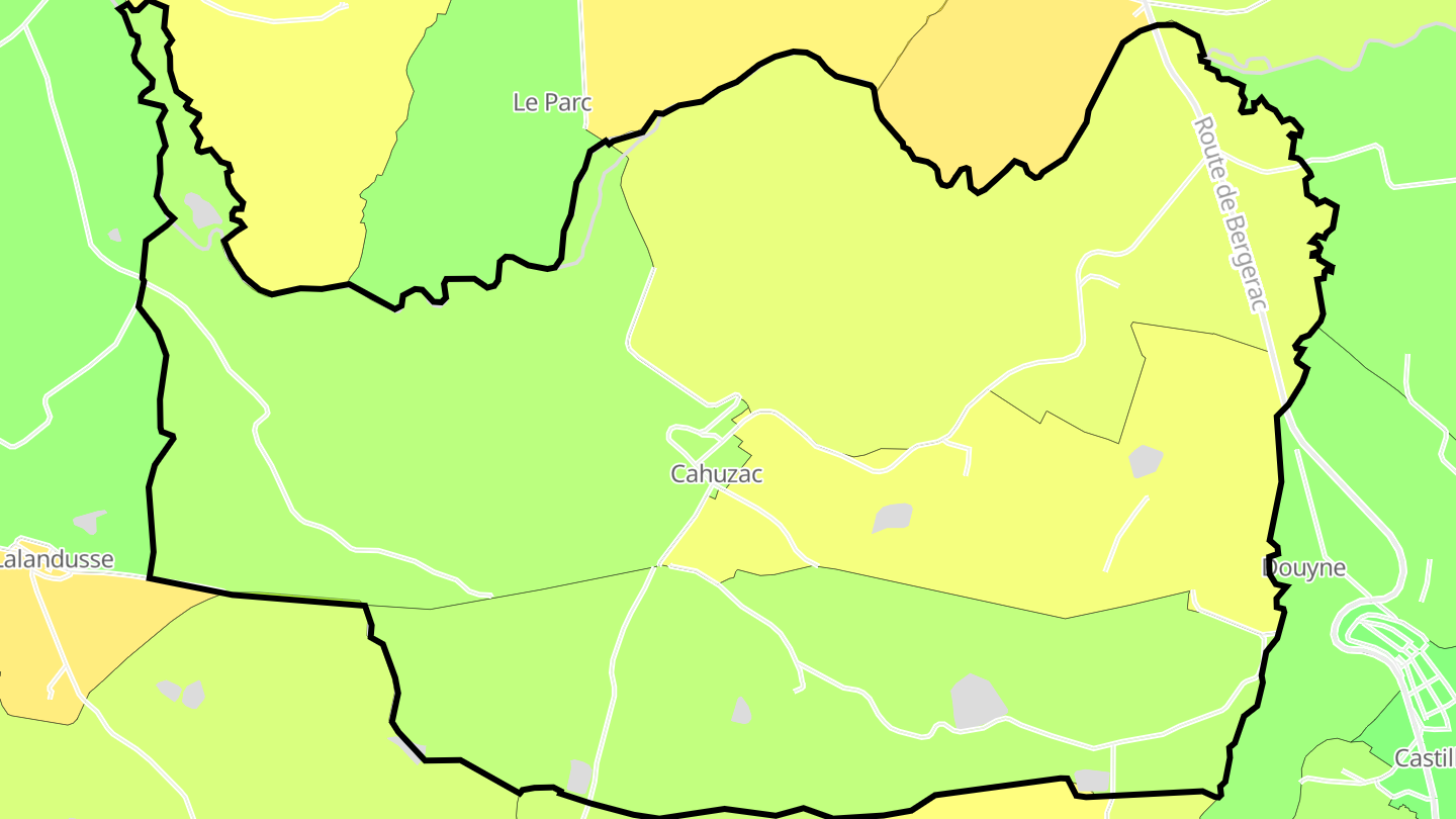 Carte des prix de l'immobilier Cahuzac
