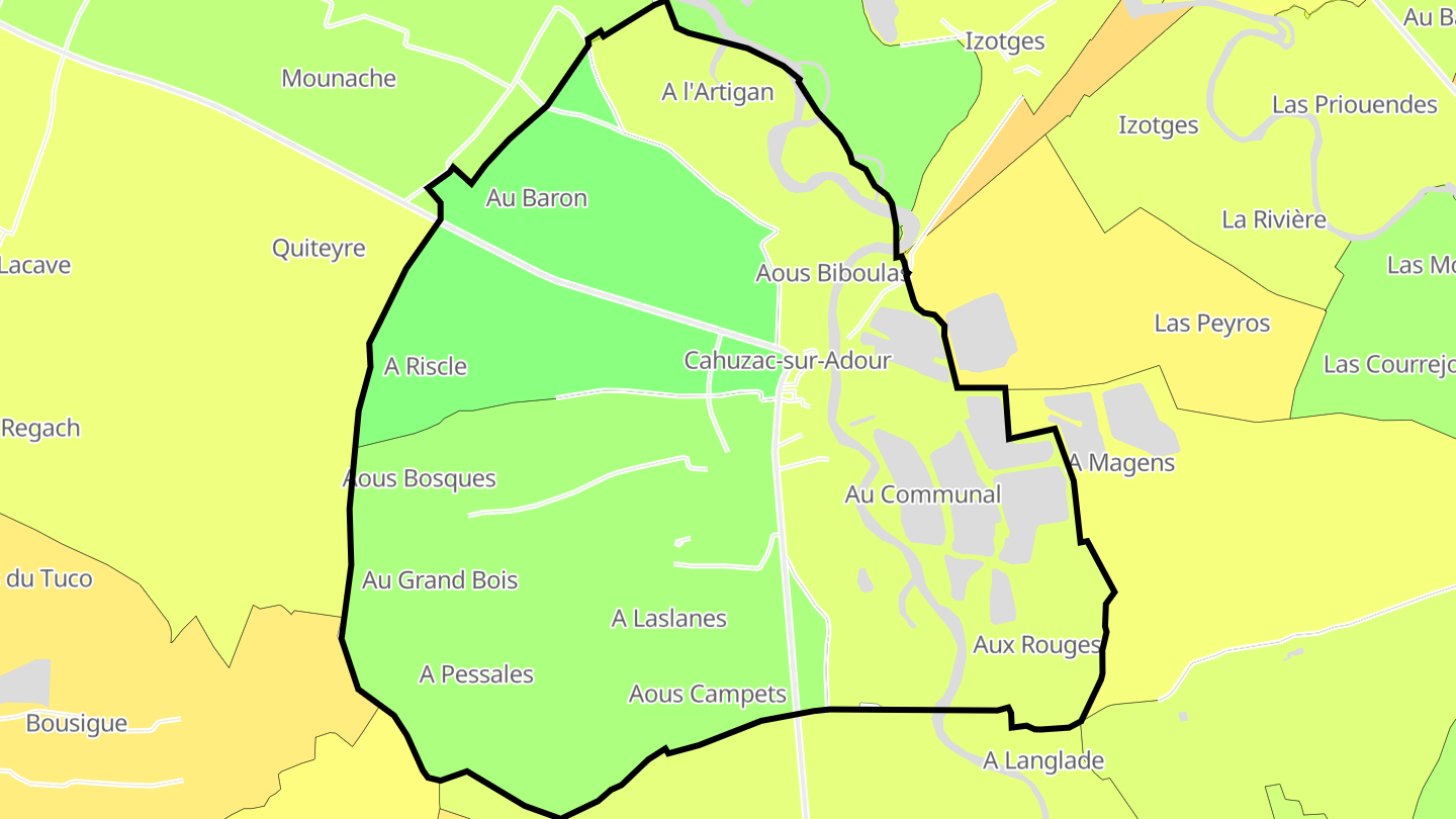 Carte des prix de l'immobilier Cahuzac-sur-Adour