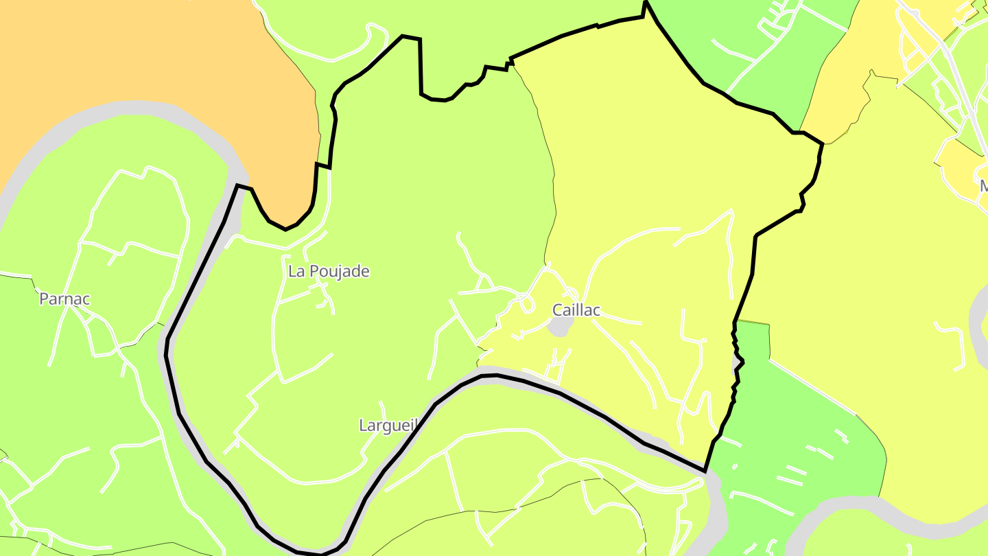 Carte des prix de l'immobilier Caillac