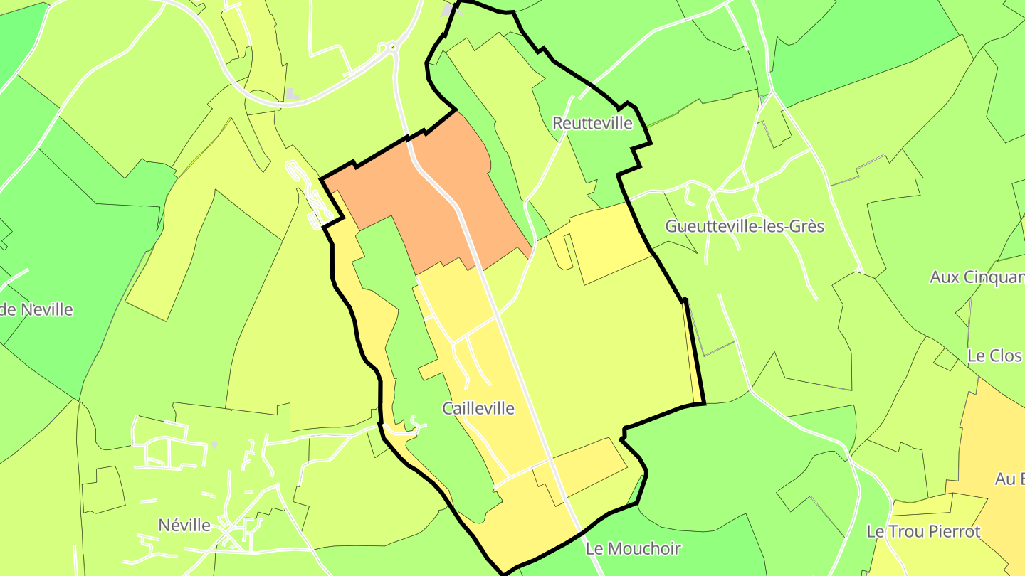 Carte des prix de l'immobilier Cailleville
