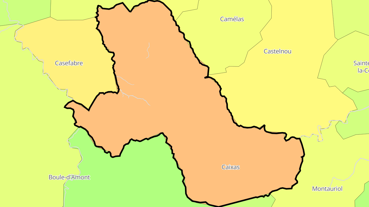 Carte des prix de l'immobilier Caixas
