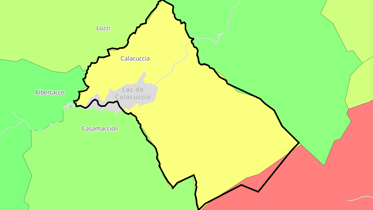 Carte des prix de l'immobilier Calacuccia