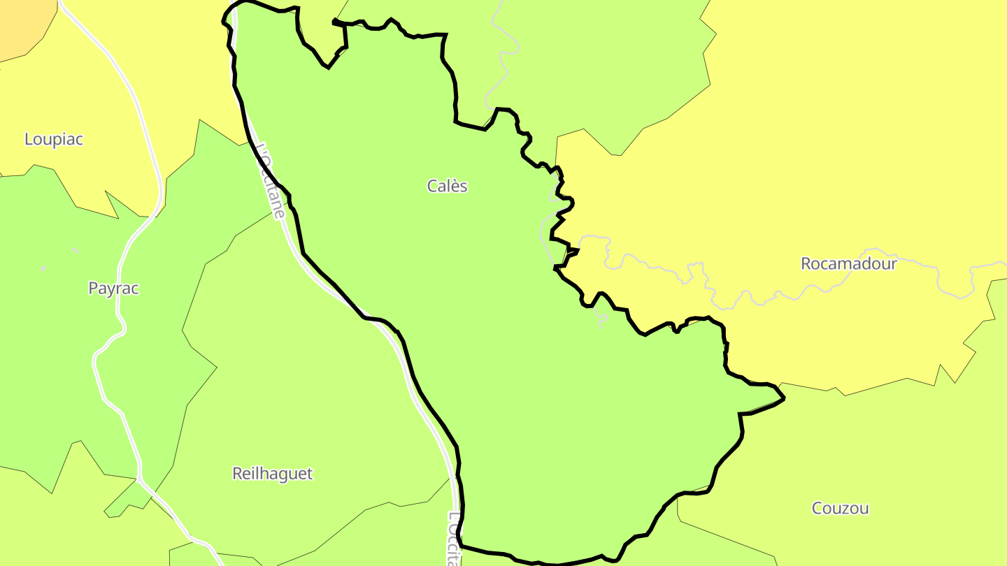 Carte des prix de l'immobilier Calès