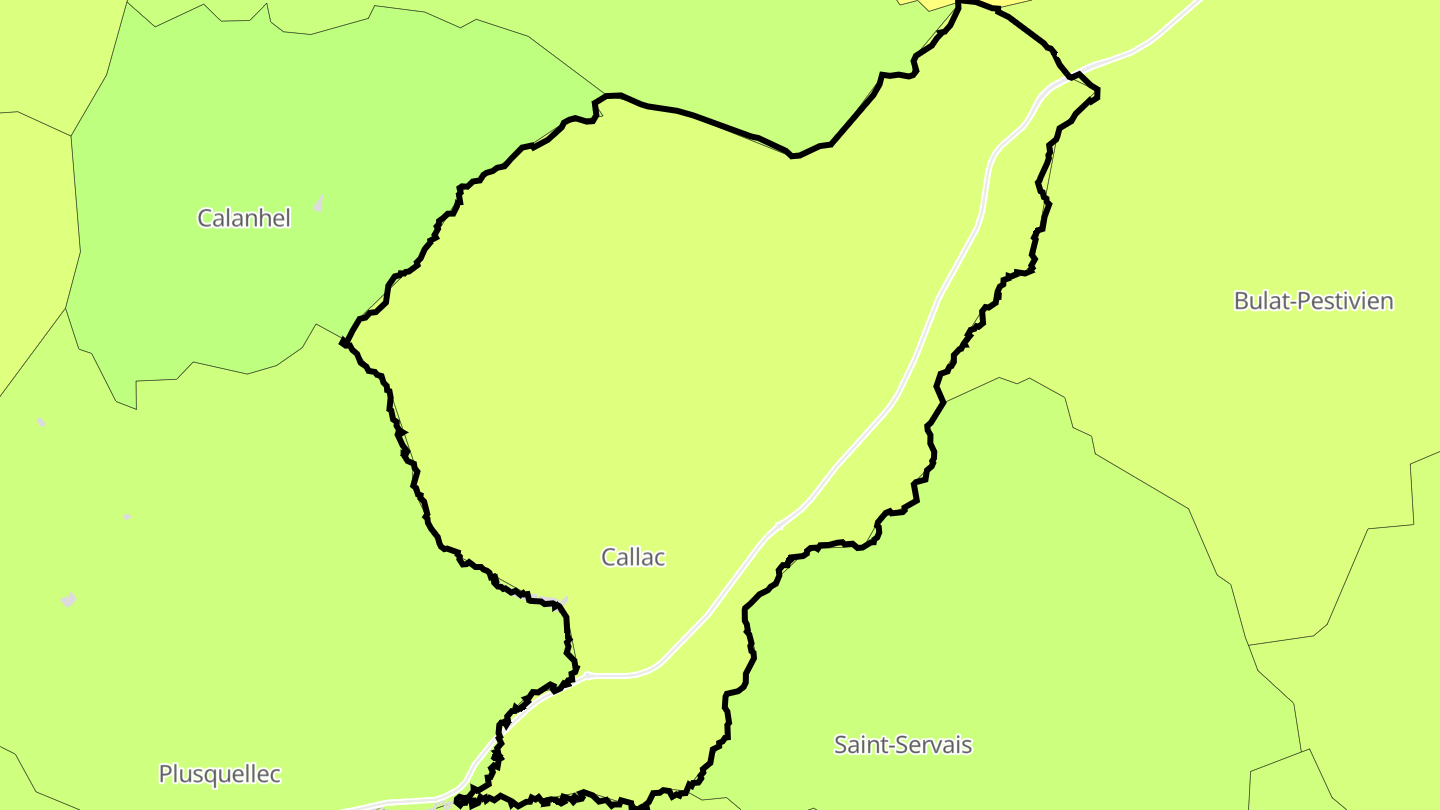 Carte des prix de l'immobilier Callac