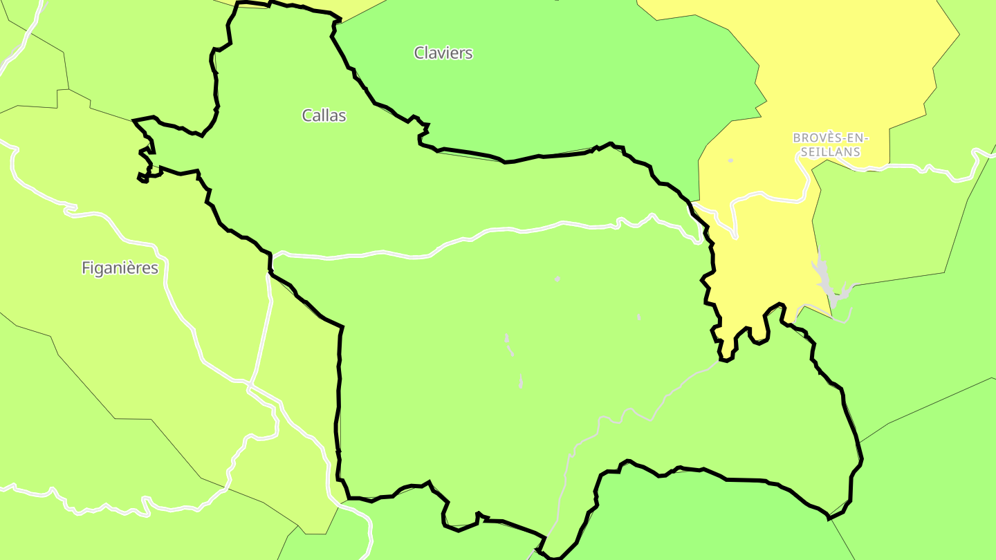 Carte des prix de l'immobilier Callas