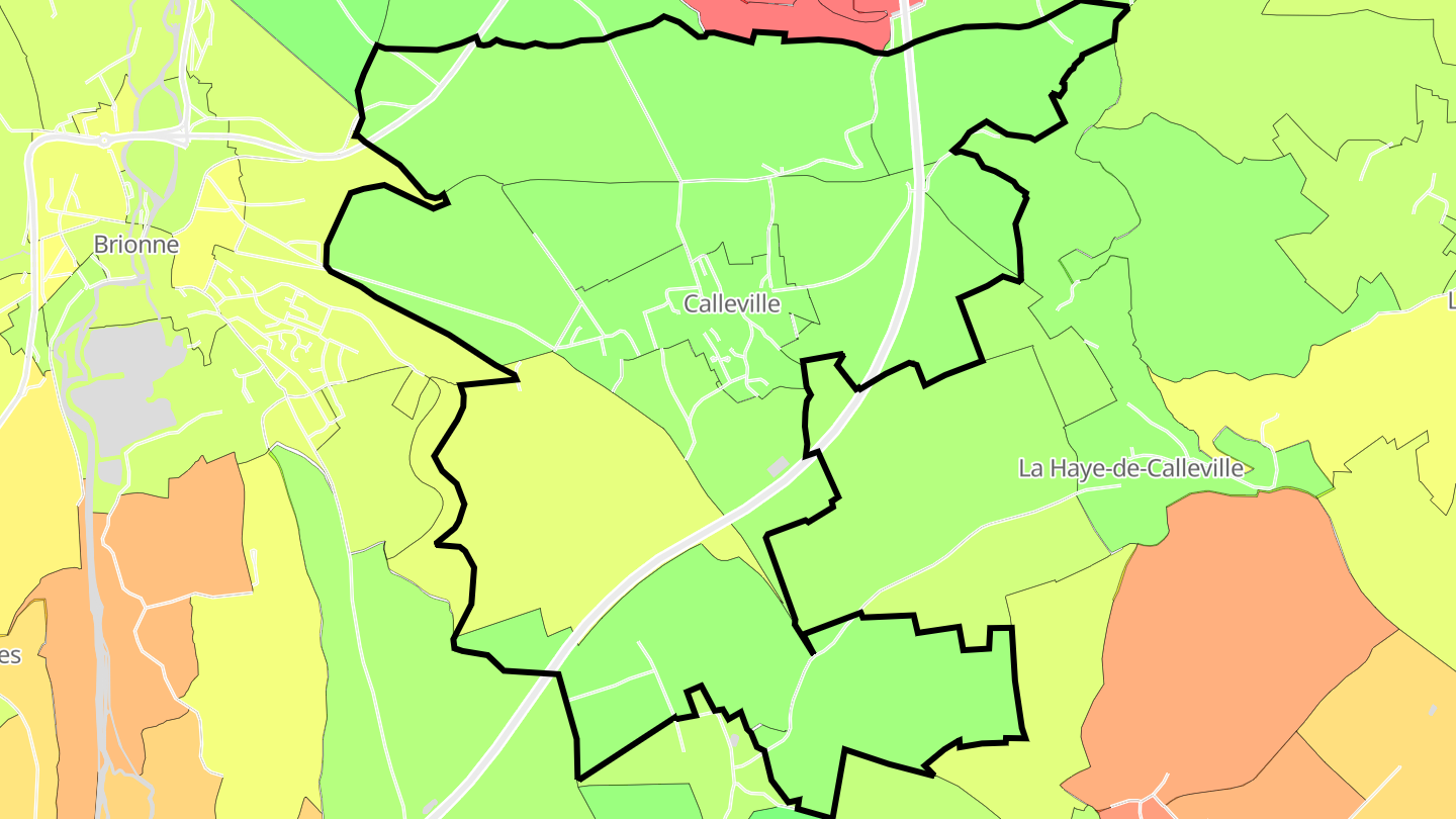 Carte des prix de l'immobilier Calleville