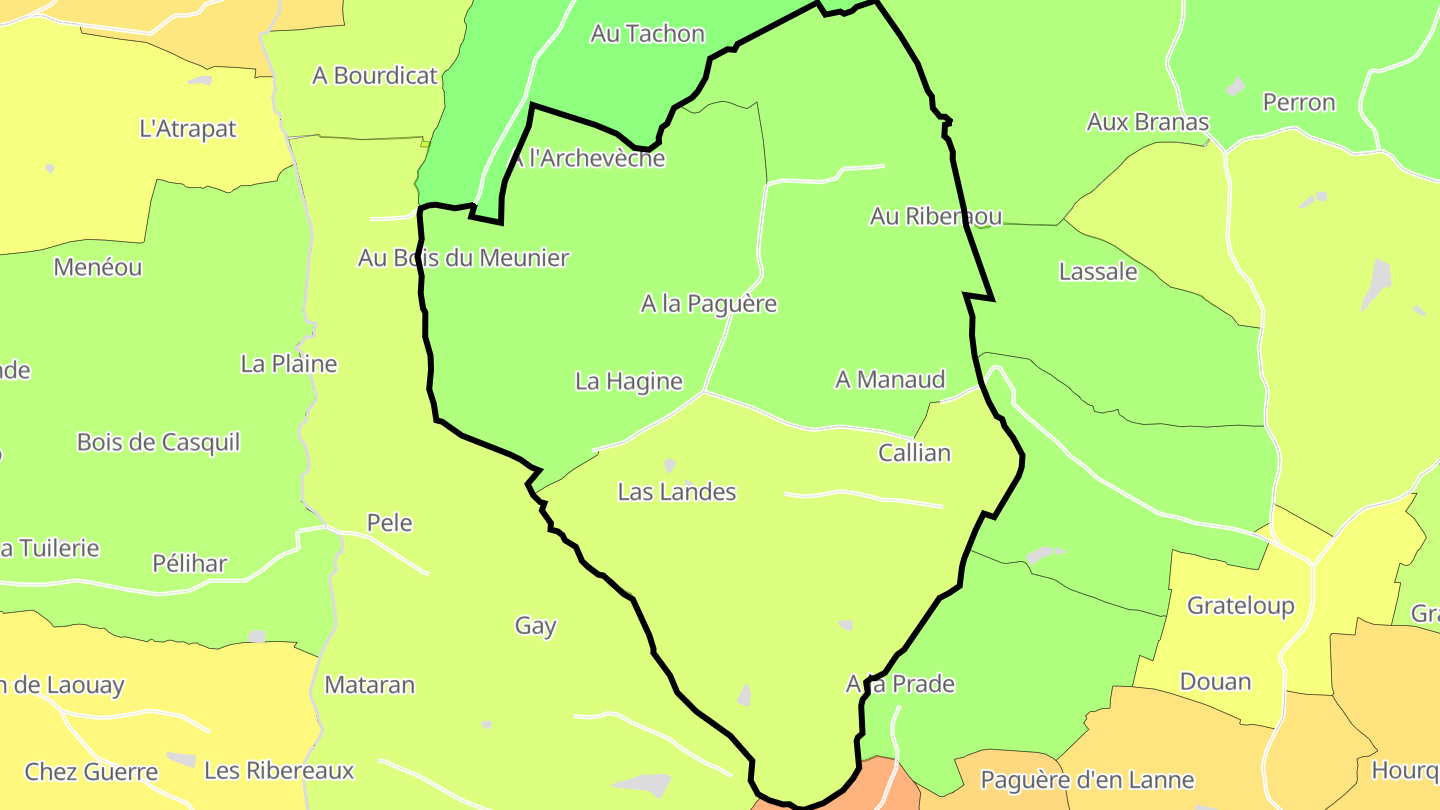 Carte des prix de l'immobilier Callian