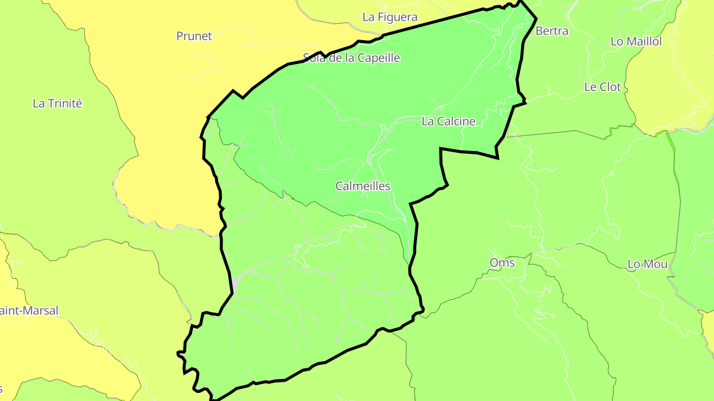 Carte des prix de l'immobilier Calmeilles