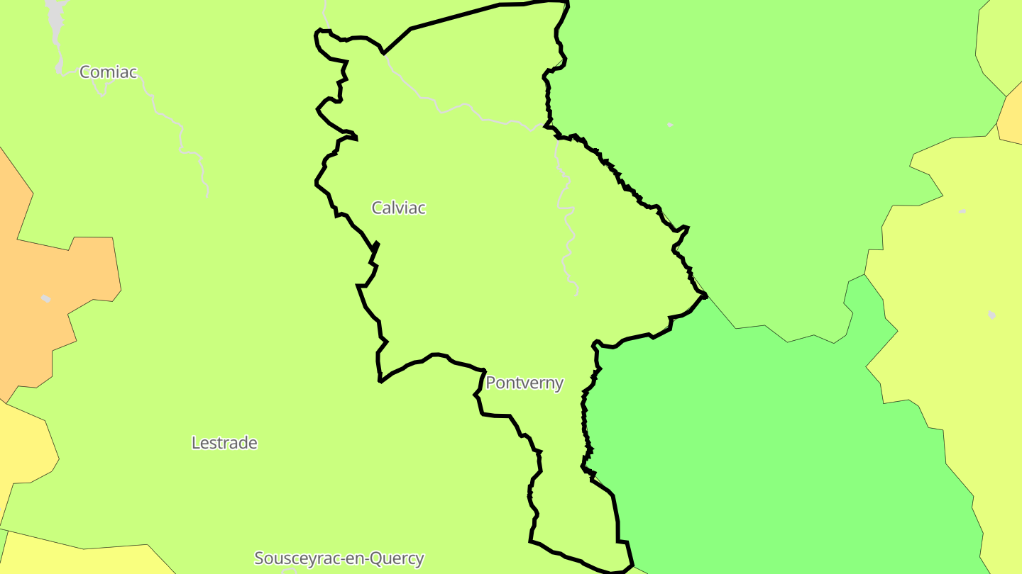 Carte des prix de l'immobilier Calviac