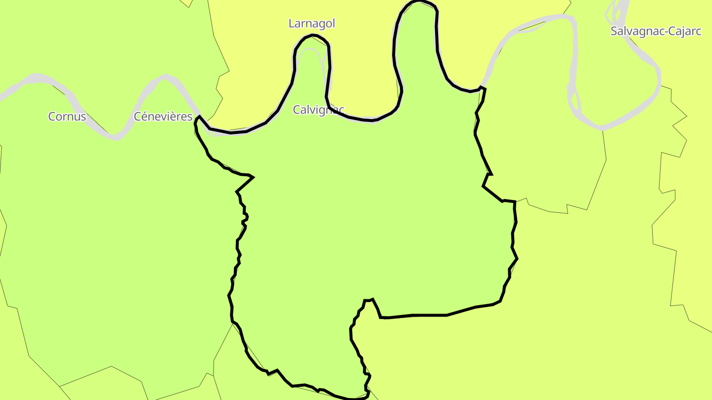 Carte des prix de l'immobilier Calvignac