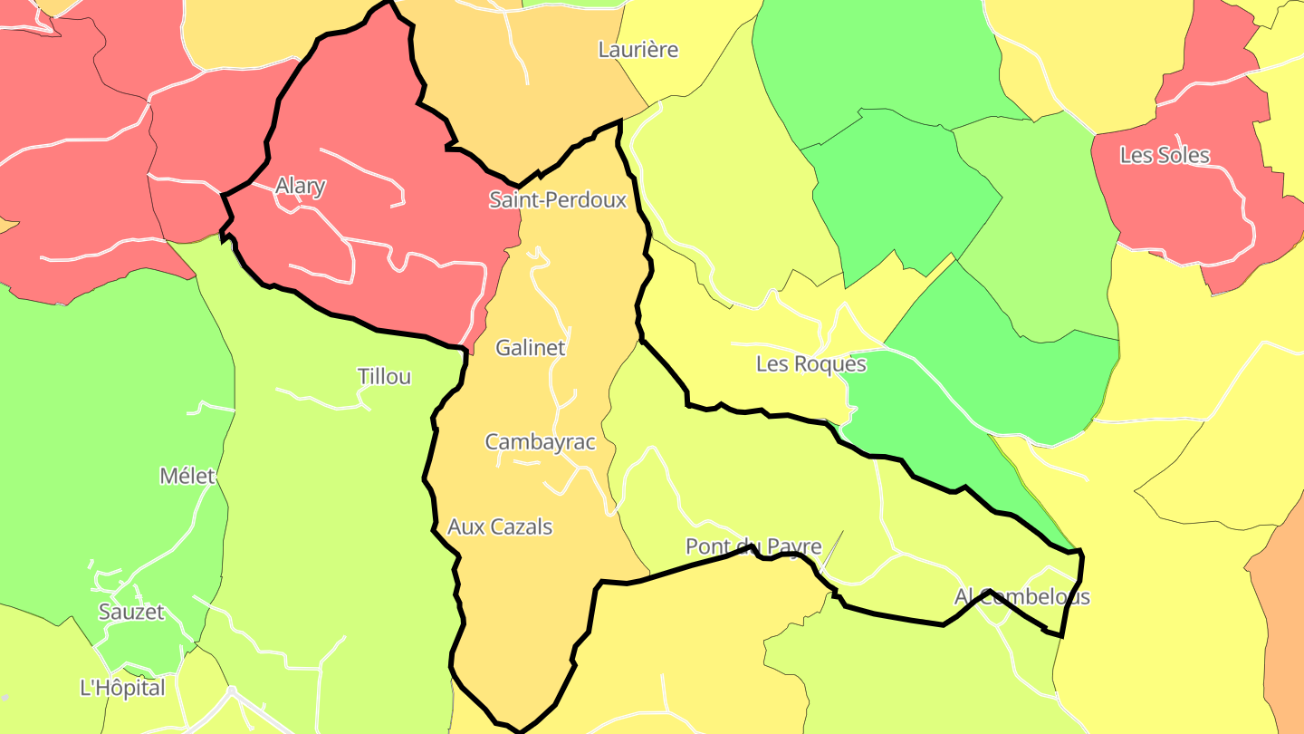 Carte des prix de l'immobilier Cambayrac