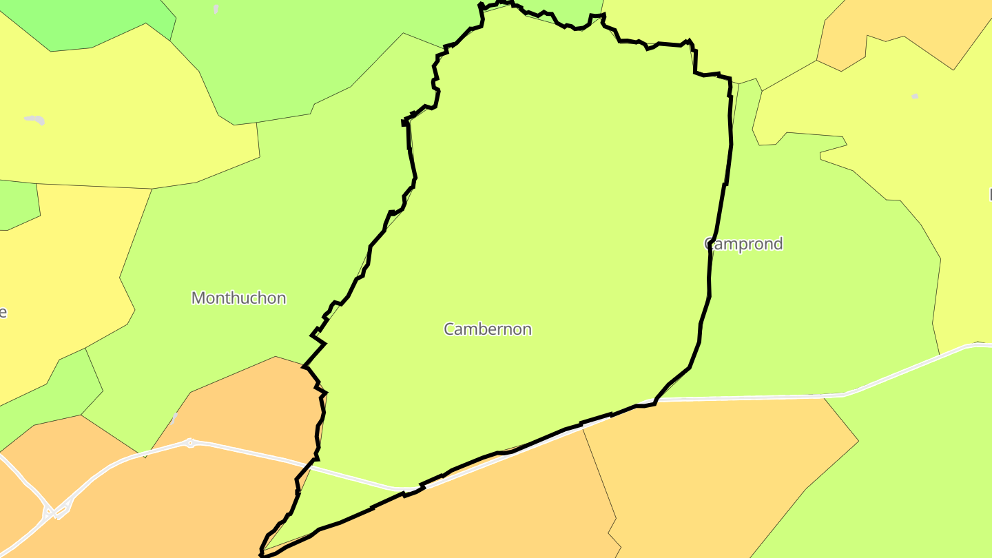 Carte des prix de l'immobilier Cambernon