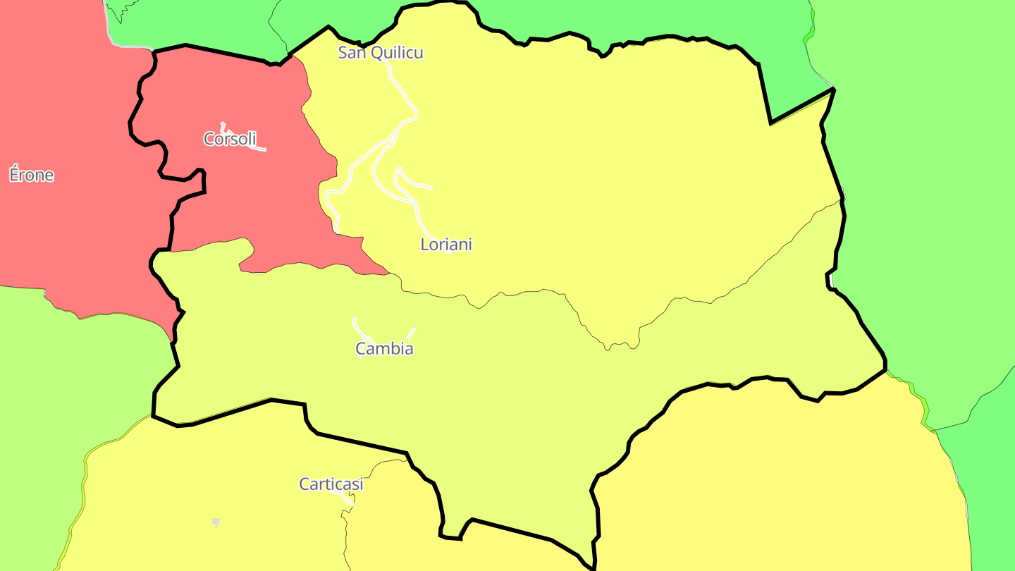Carte des prix de l'immobilier Cambia