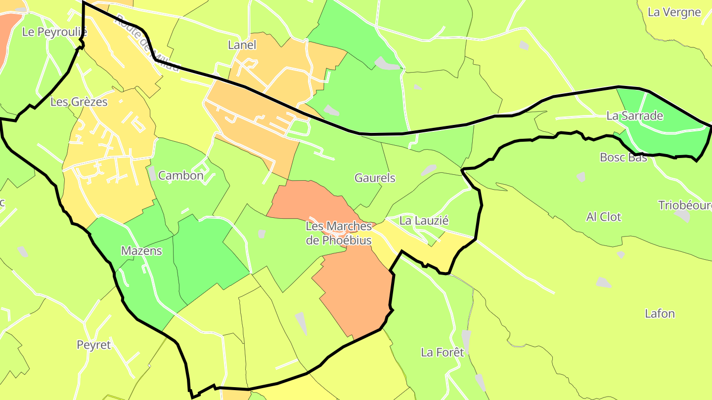 Carte des prix de l'immobilier Cambon