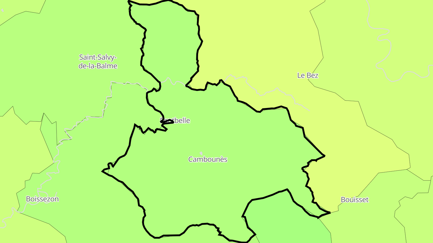 Carte des prix de l'immobilier Cambounès