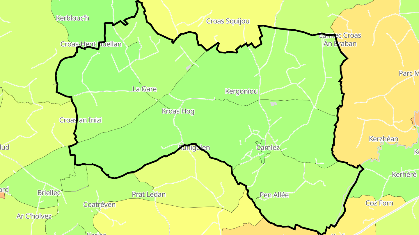 Carte des prix de l'immobilier Camlez