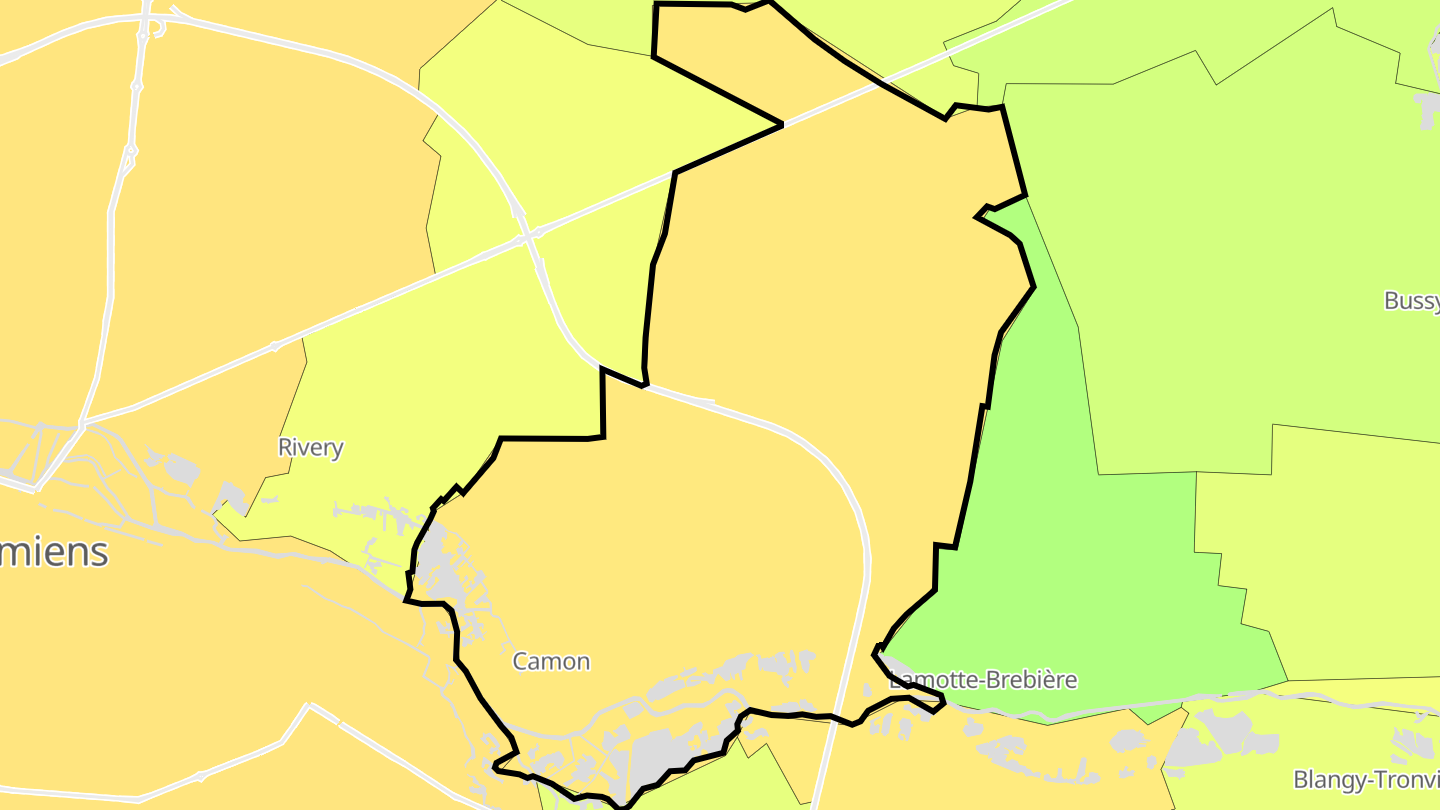 Carte des prix de l'immobilier Camon