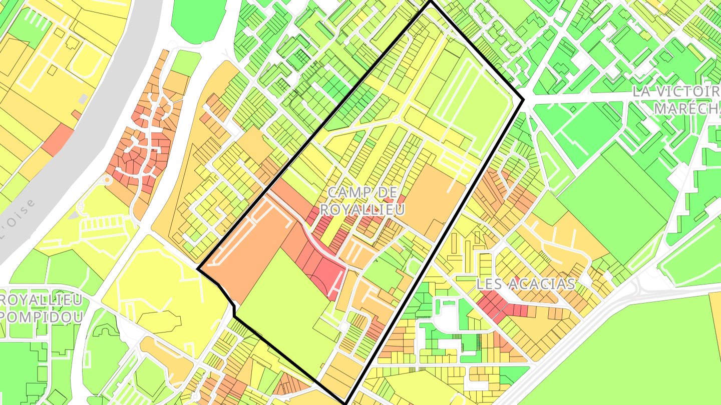 Carte des prix de l'immobilier Camp de Royallieu