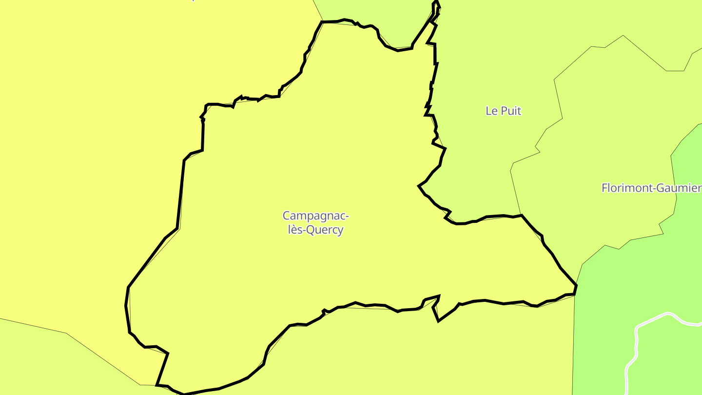 Carte des prix de l'immobilier Campagnac-lès-Quercy