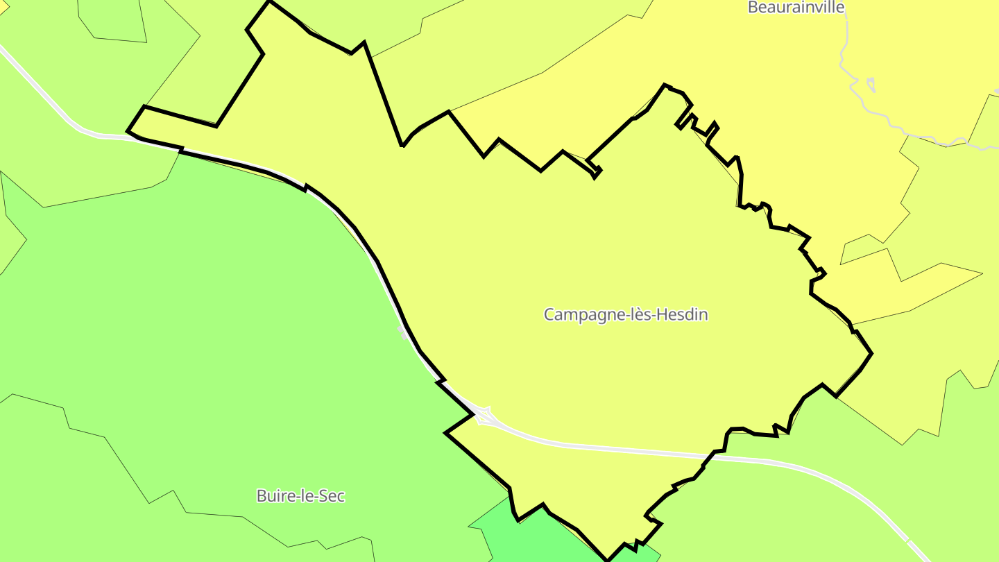 Carte des prix de l'immobilier Campagne-lès-Hesdin