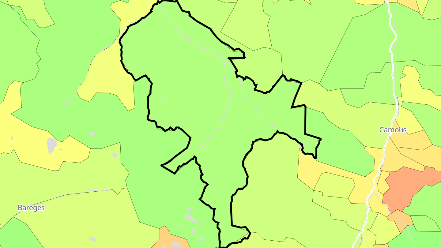 Carte des prix de l'immobilier Campan