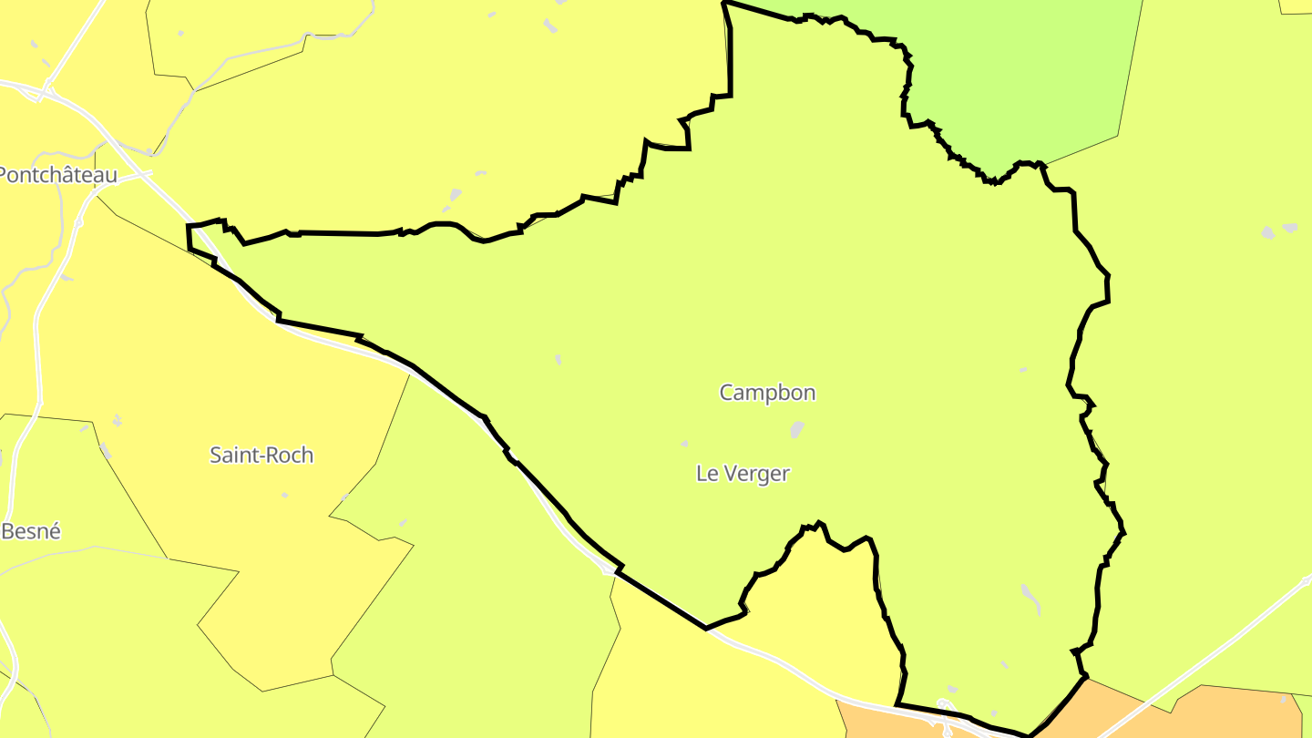 Carte des prix de l'immobilier Campbon