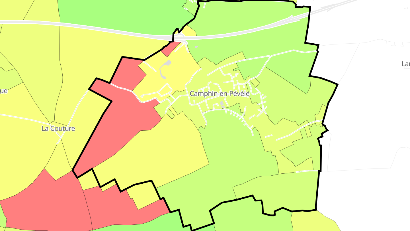 Carte des prix de l'immobilier Camphin-en-Pévèle
