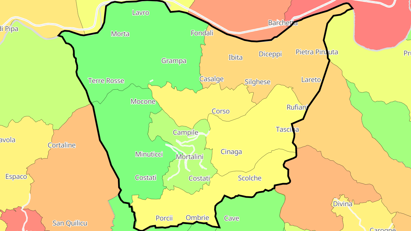 Carte des prix de l'immobilier Campile