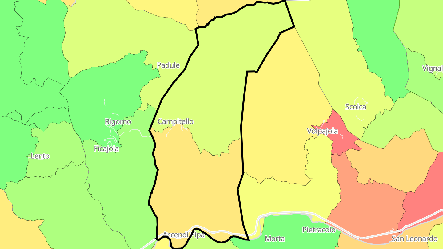 Carte des prix de l'immobilier Campitello