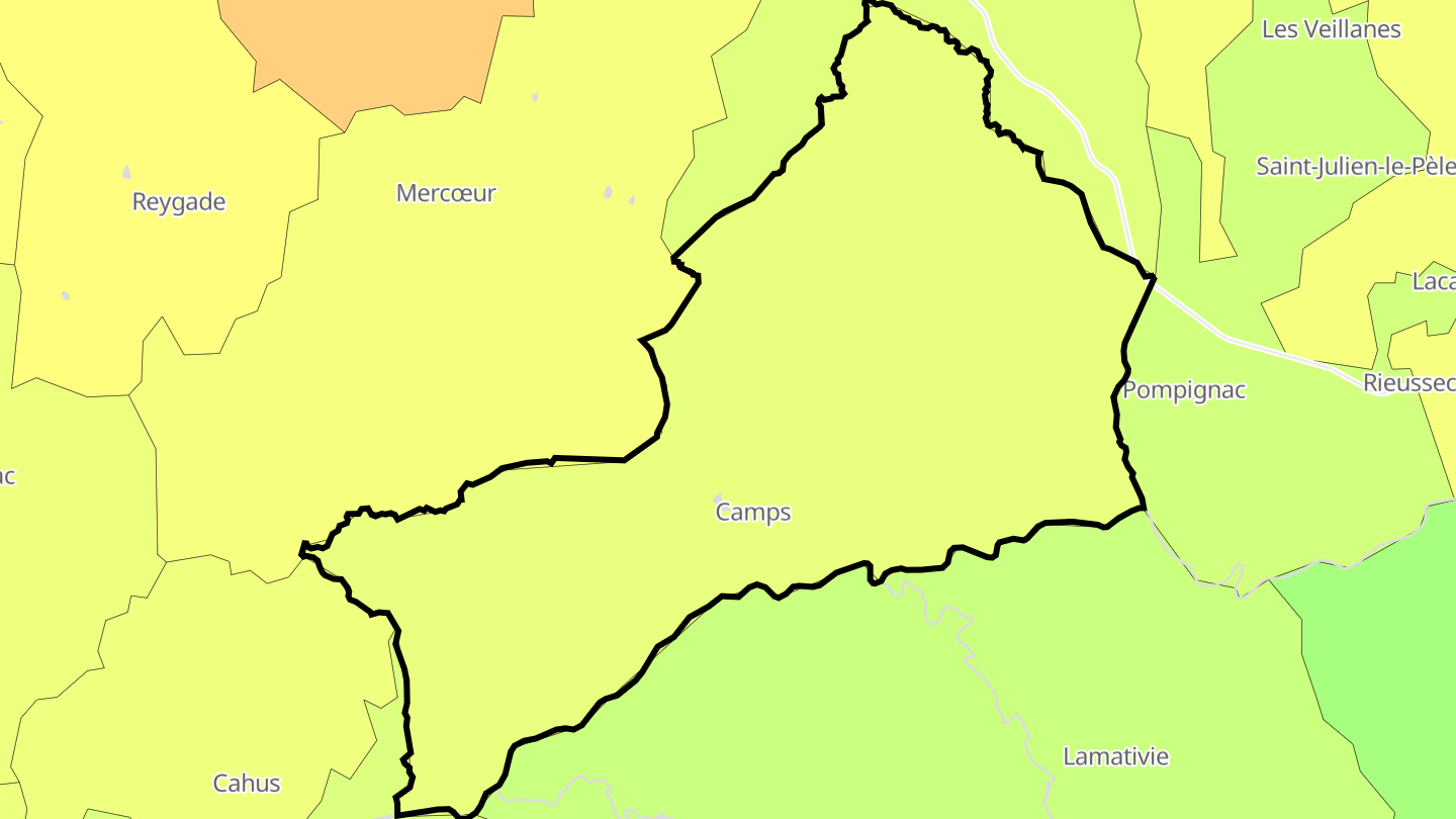 Carte des prix de l'immobilier Camps-Saint-Mathurin-Léobazel