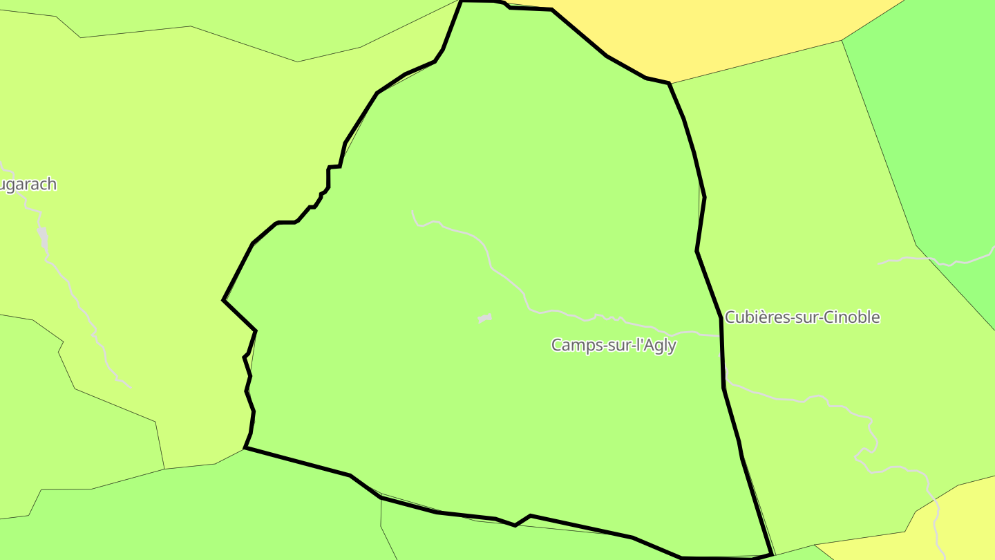 Carte des prix de l'immobilier Camps-sur-l'Agly