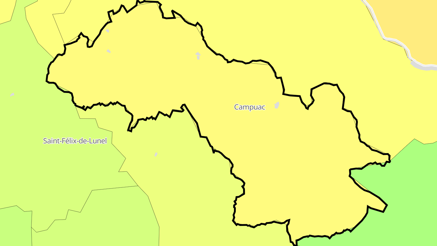 Carte des prix de l'immobilier Campuac