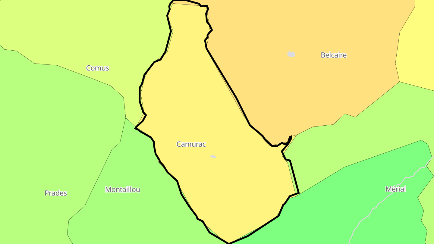 Carte des prix de l'immobilier Camurac