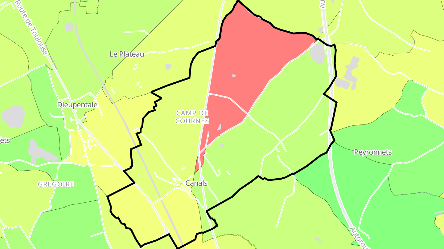 Carte des prix de l'immobilier Canals