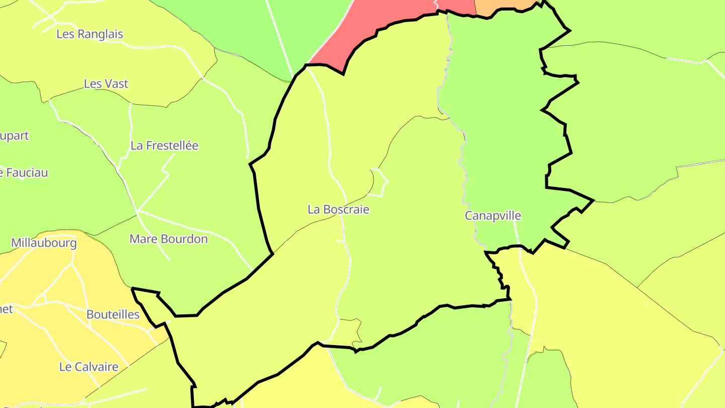 Carte des prix de l'immobilier Canapville