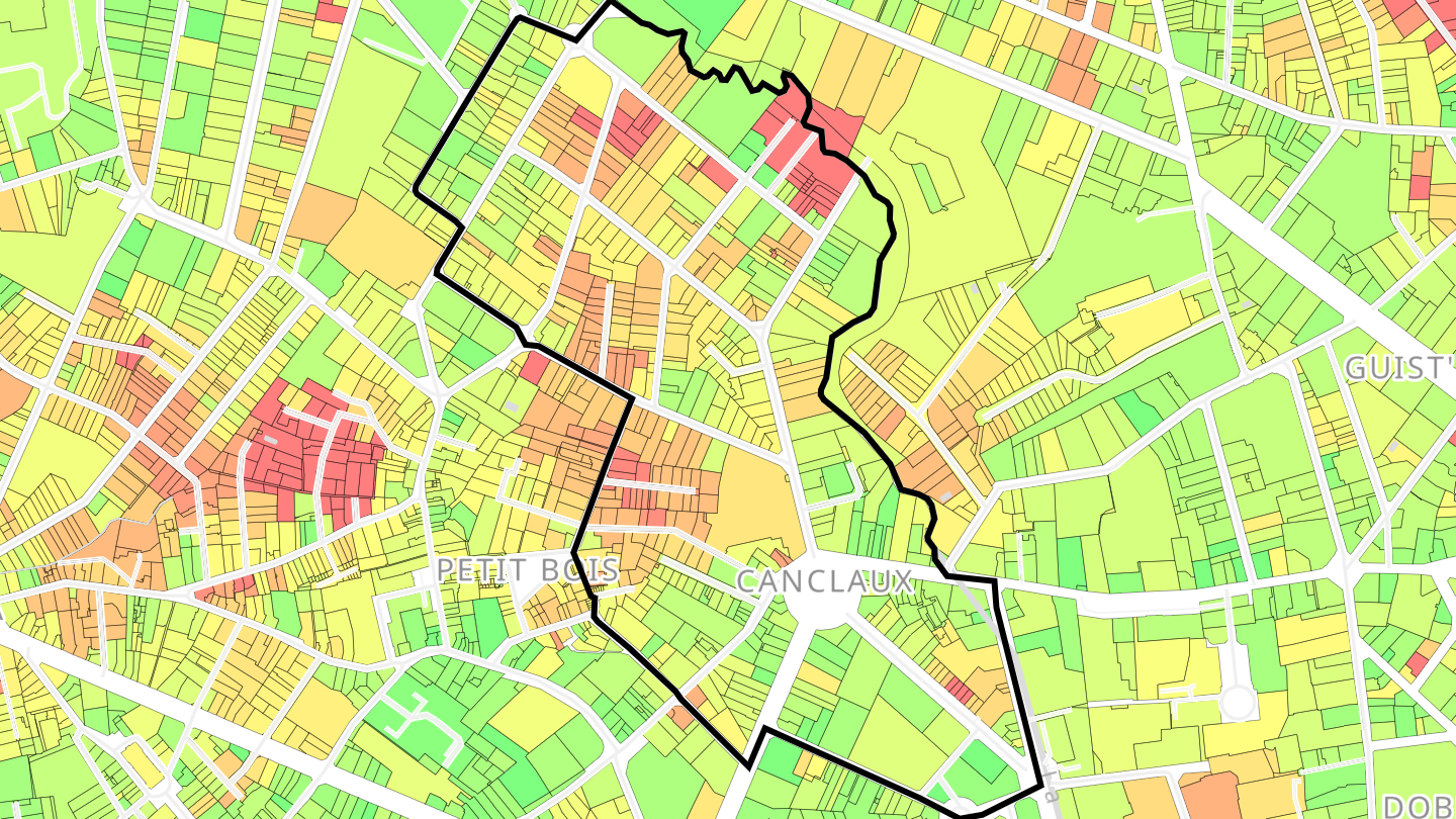 Carte des prix de l'immobilier Canclaux