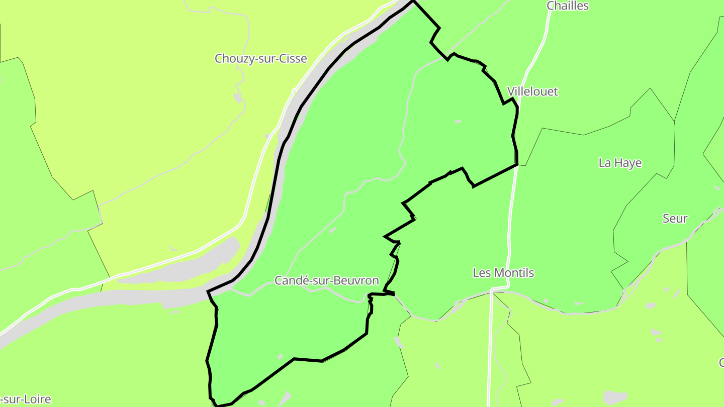 Carte des prix de l'immobilier Candé-sur-Beuvron