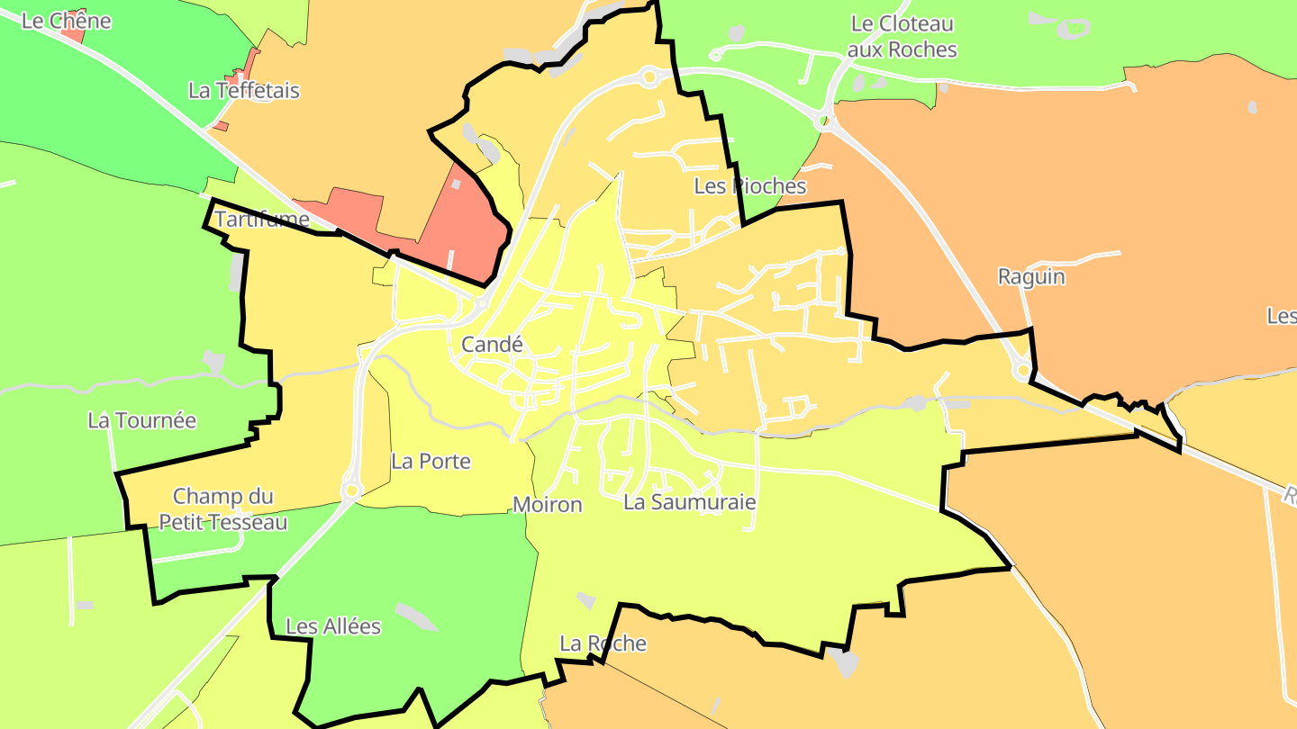 Carte des prix de l'immobilier Candé