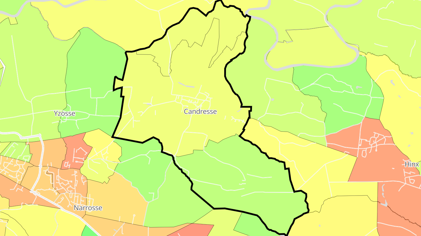 Carte des prix de l'immobilier Candresse