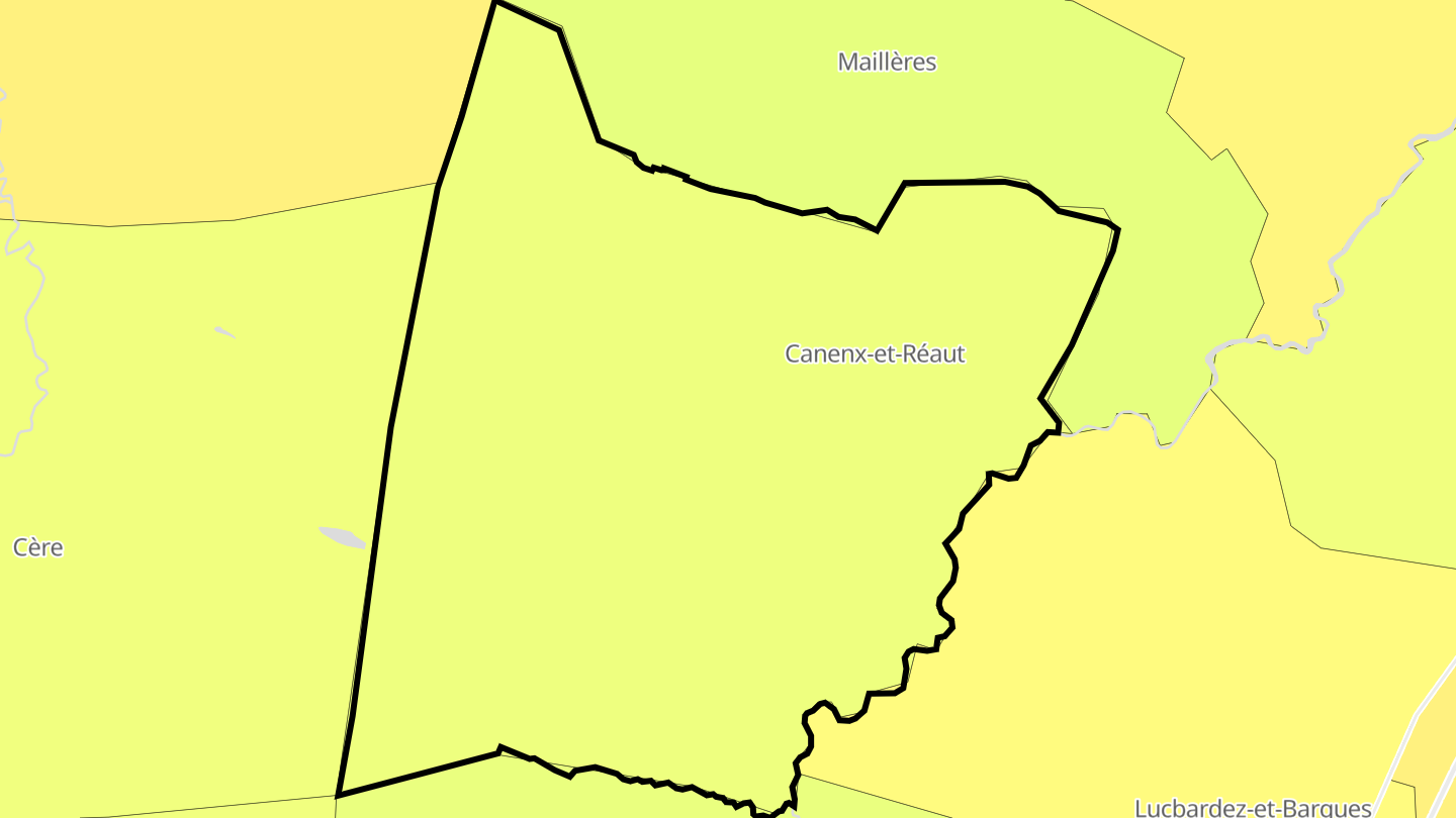 Carte des prix de l'immobilier Canenx-et-Réaut
