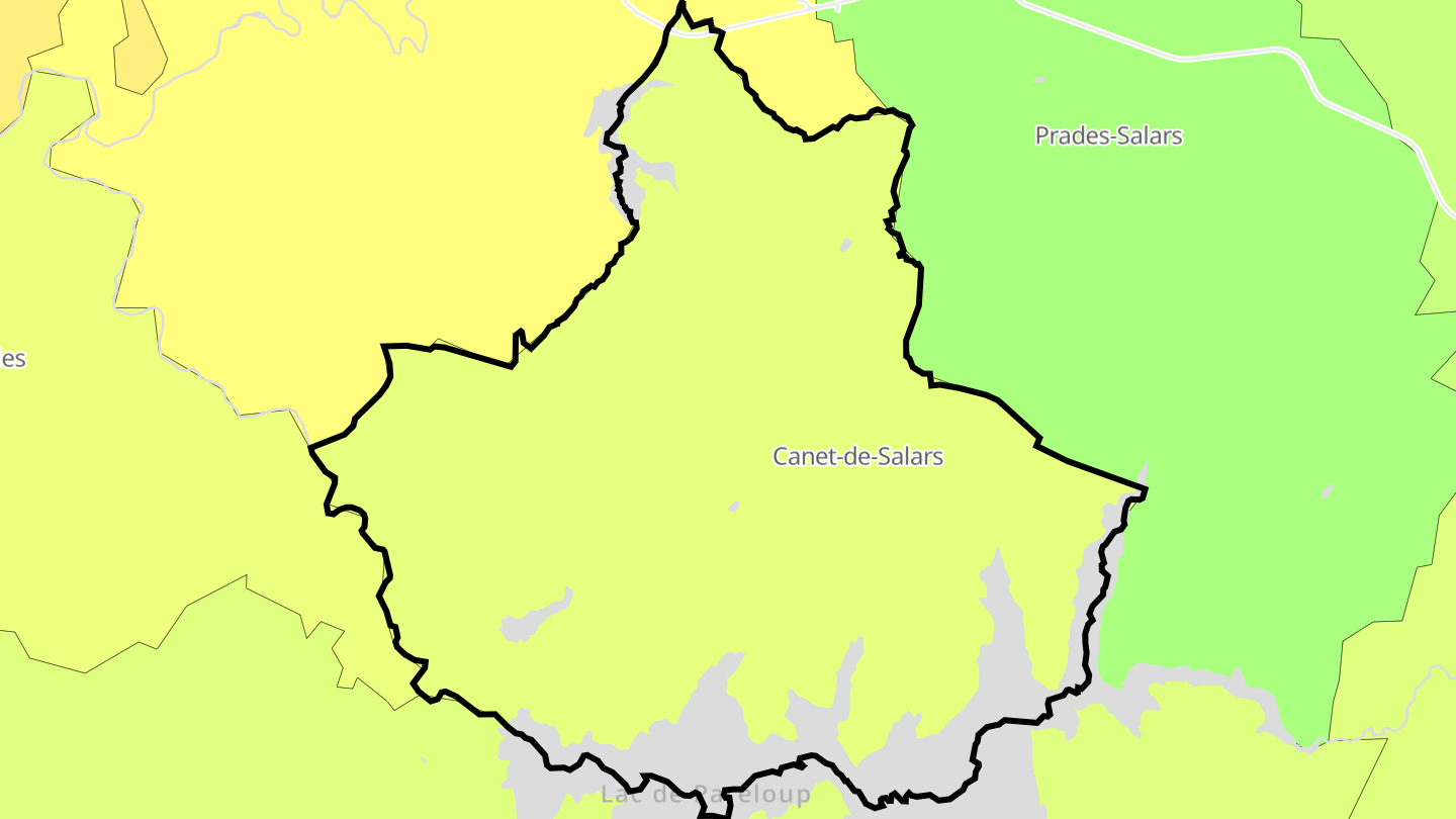 Carte des prix de l'immobilier Canet-de-Salars