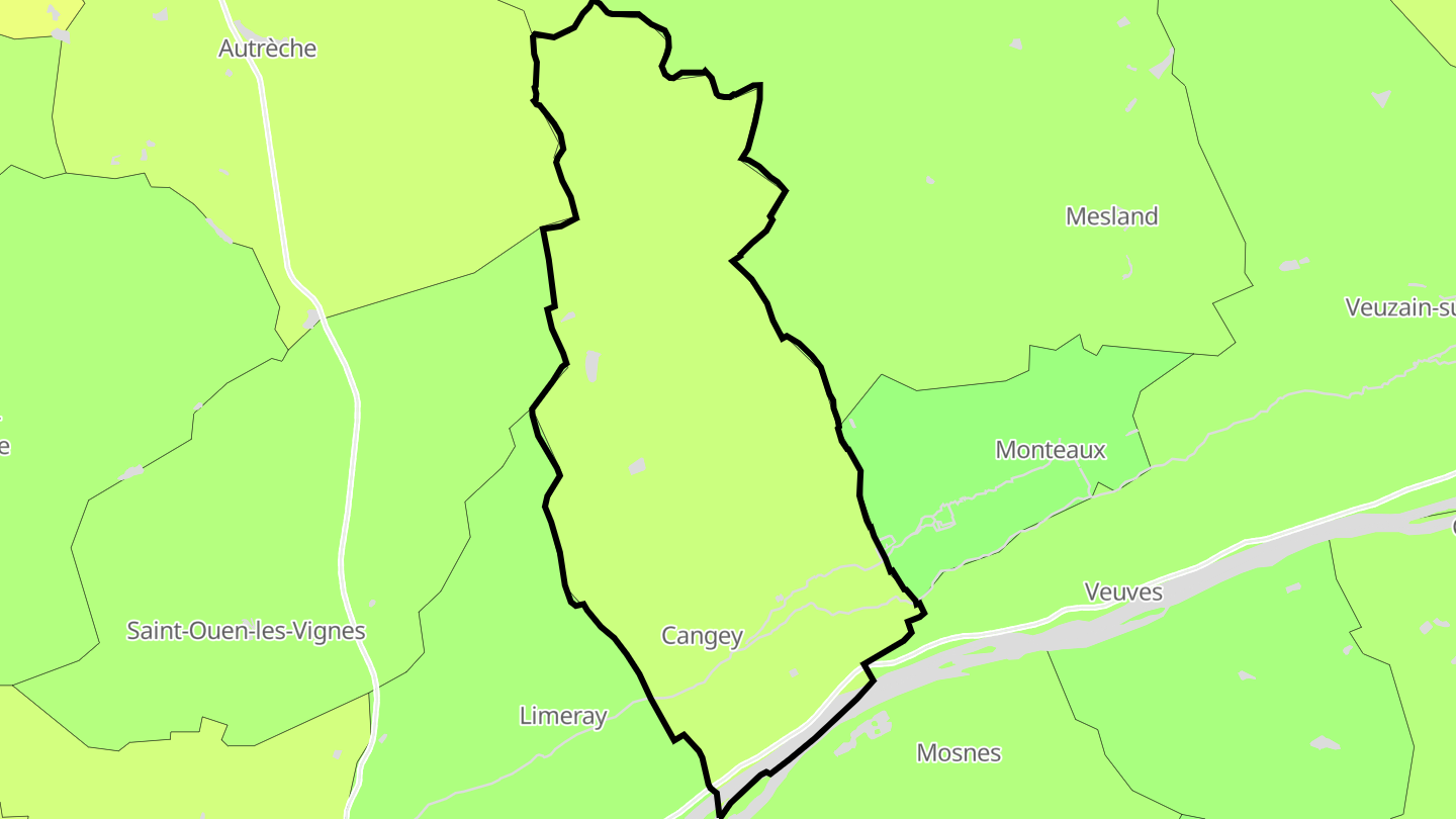 Carte des prix de l'immobilier Cangey