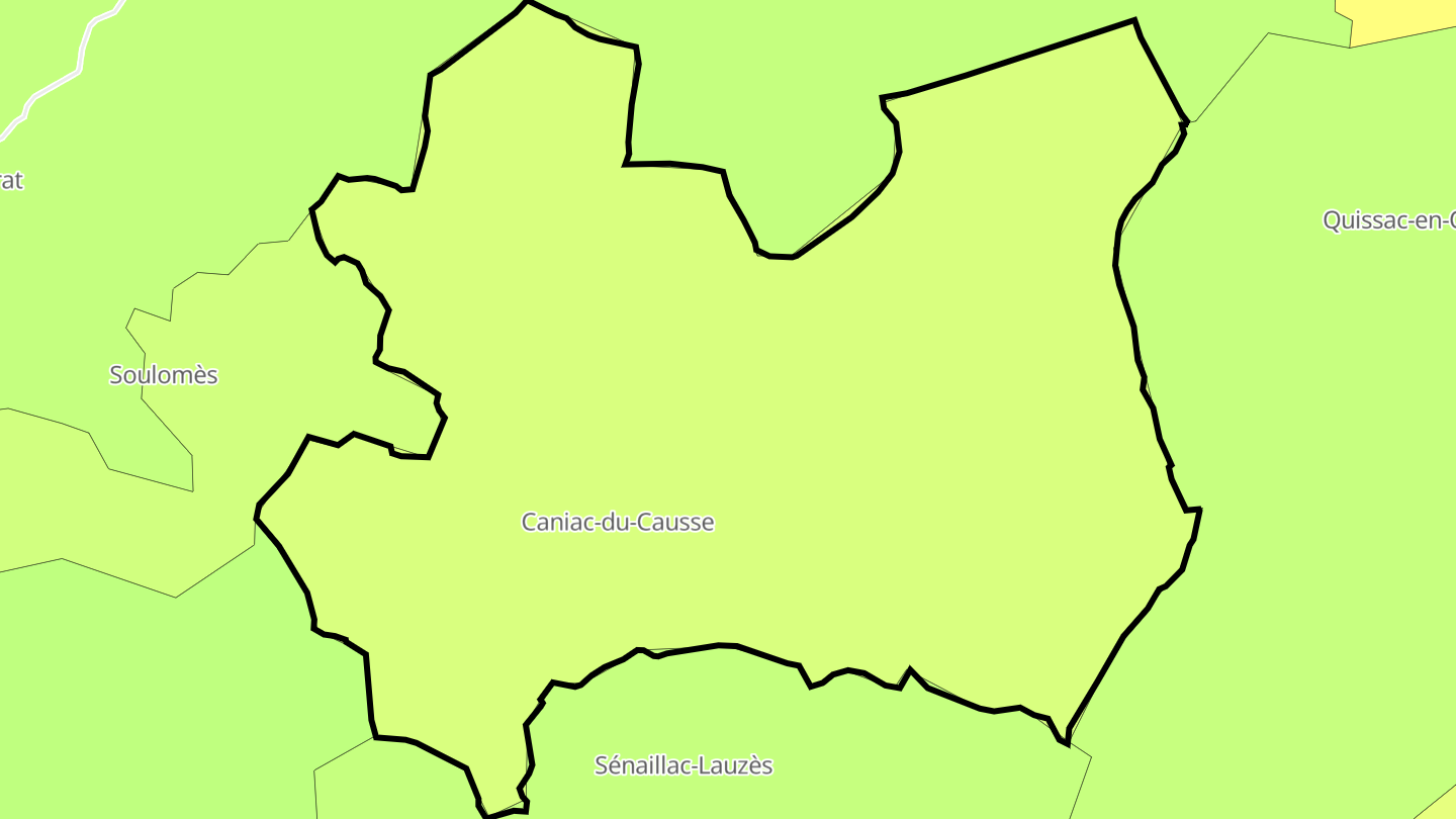 Carte des prix de l'immobilier Caniac-du-Causse