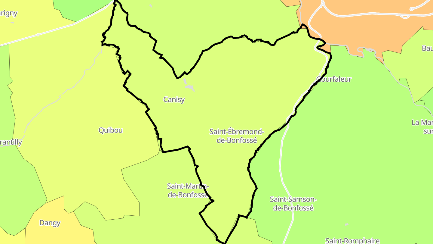 Carte des prix de l'immobilier Canisy