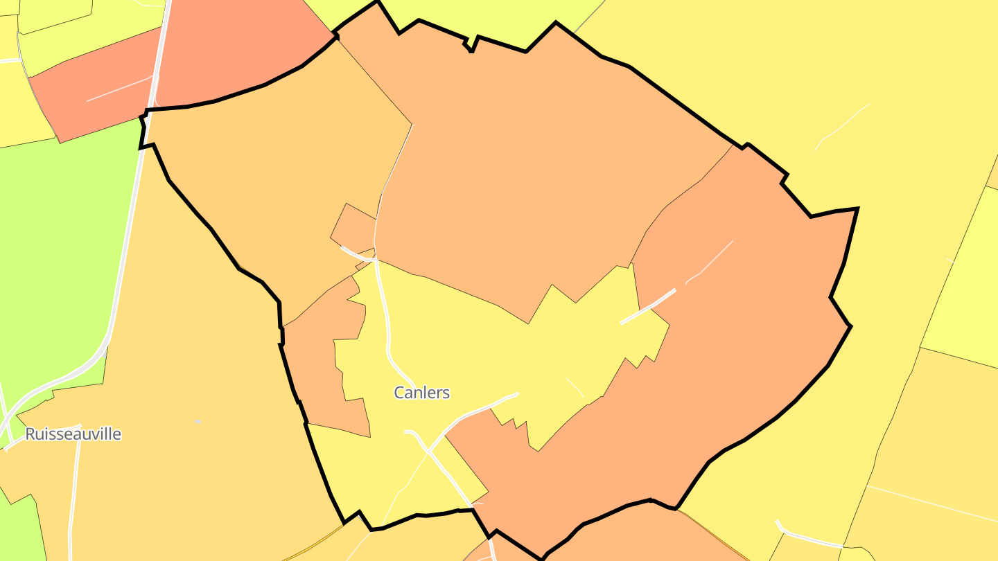 Carte des prix de l'immobilier Canlers