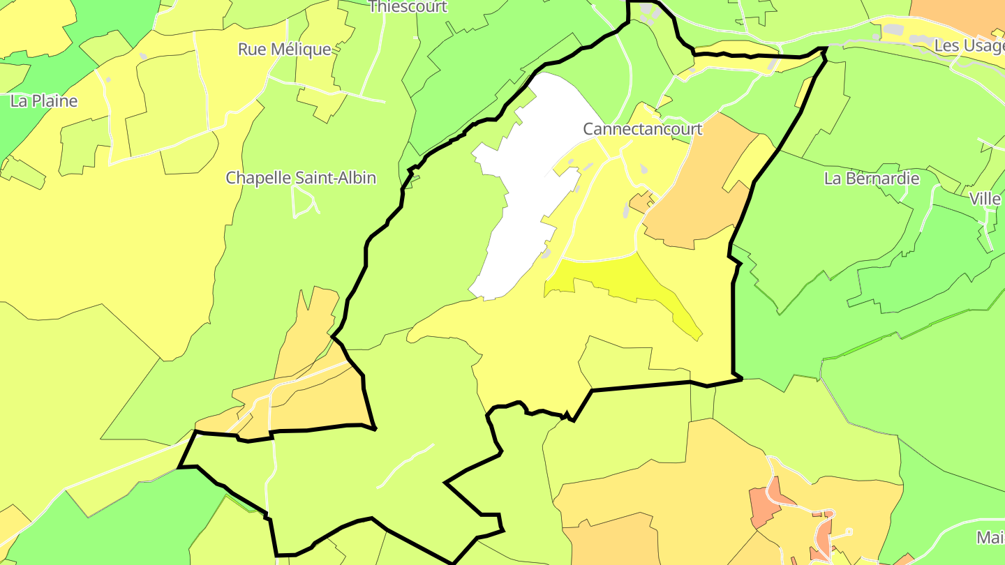 Carte des prix de l'immobilier Cannectancourt